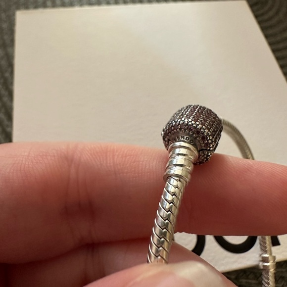 Pandora Red Pave Clasp Moments Bracelet - Picture 2 of 3